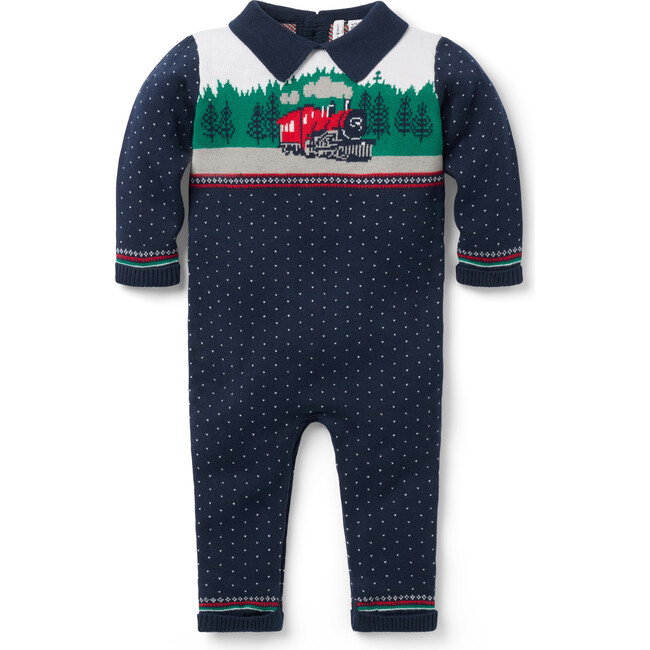 Baby Train Collared One-Piece