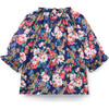 Floral Ruffle Smocked Top - Blouses - 2