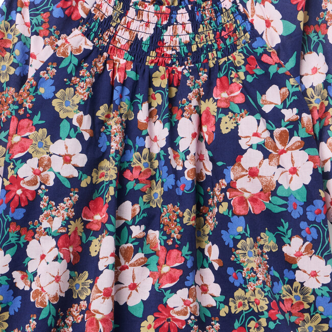Floral Ruffle Smocked Top - Blouses - 3