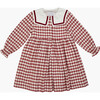Nellie Dress Emerised Burgundy Check - Dresses - 1 - thumbnail