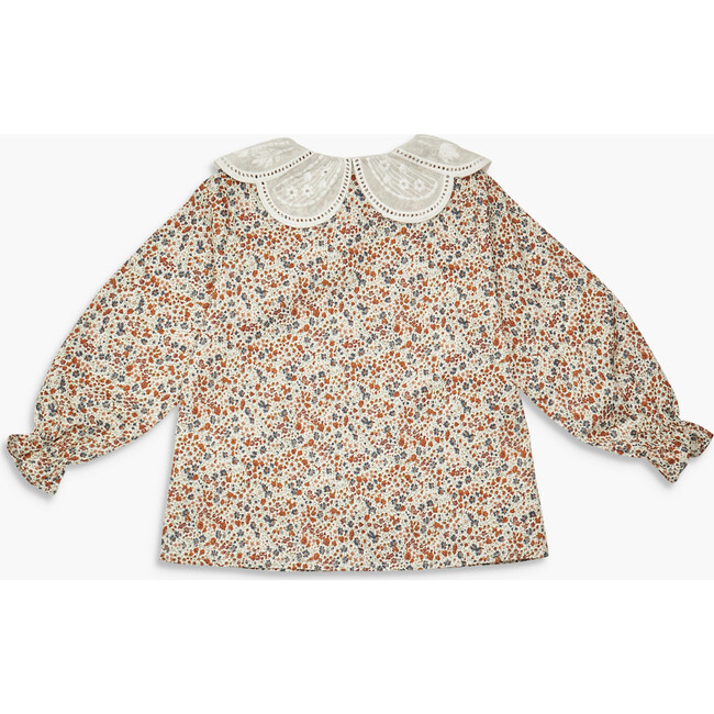 Nina Blouse Brown/Blue Liberty - Blouses - 2