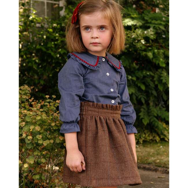 Viana Skirt Brown Tweed