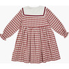 Nellie Dress Emerised Burgundy Check - Dresses - 2