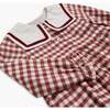 Nellie Dress Emerised Burgundy Check - Dresses - 3