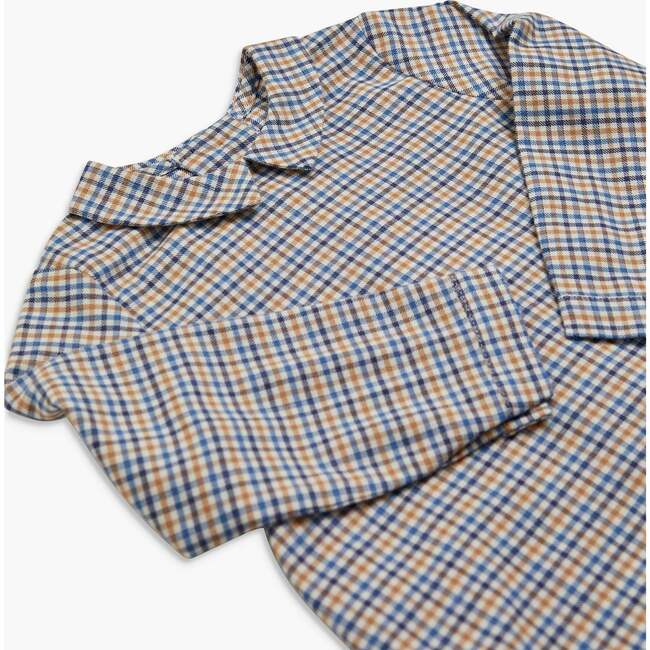 Mallard Shirt Camel/Blue Check - Shirts - 3