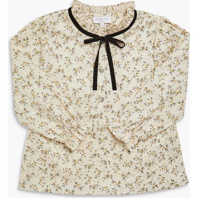Diana Blouse Black/Gold Floral