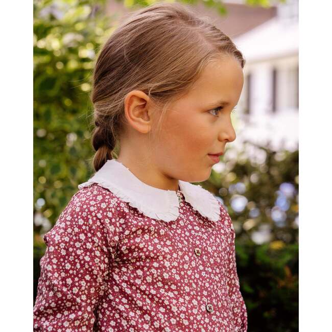 Gaya Blouse Burgundy Floral - Blouses - 2