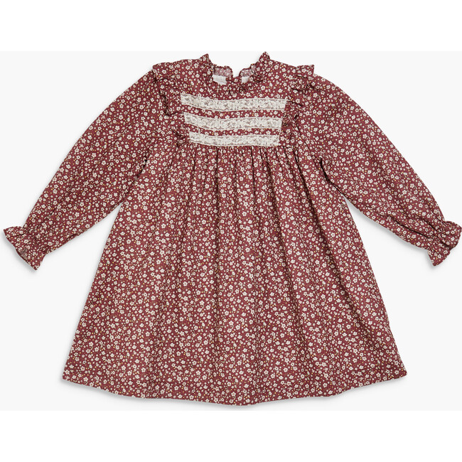 Avie Dress Burgundy Floral