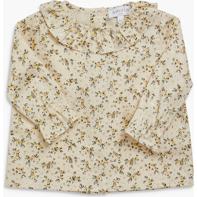 Amelia Blouse Black Gold Floral