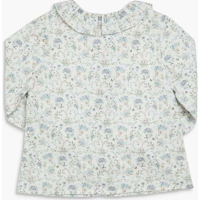 Amelia Blouse Dusty Blue Minifloral - Blouses - 2