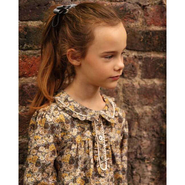 Antoinette Dress Floral Emerised Twill - Dresses - 2