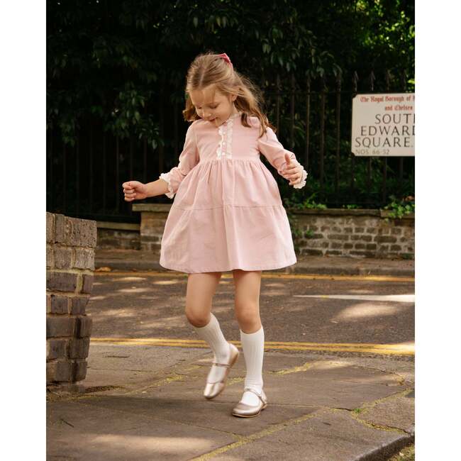 Ari Dress Sweet Pink Babycord - Dresses - 2