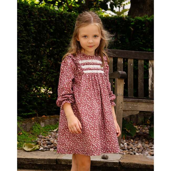 Avie Dress Burgundy Floral - Dresses - 2