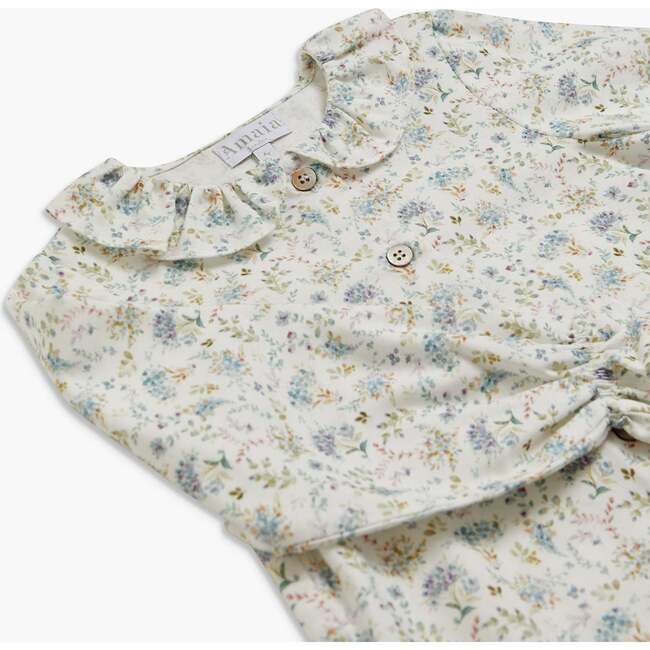 Amelia Blouse Dusty Blue Minifloral - Blouses - 3