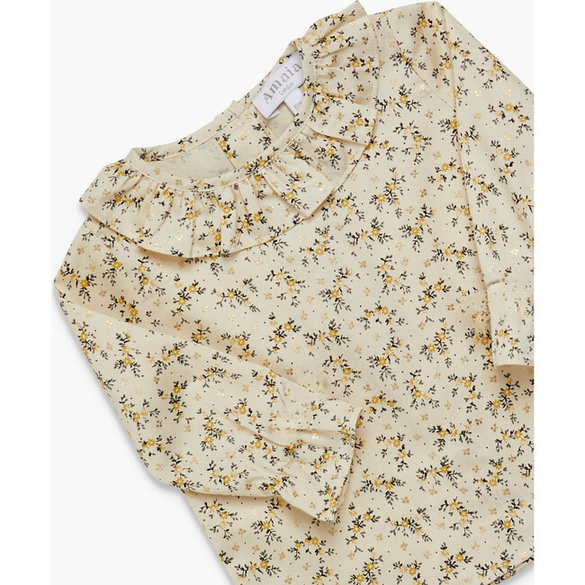 Amelia Blouse Black Gold Floral - Blouses - 3
