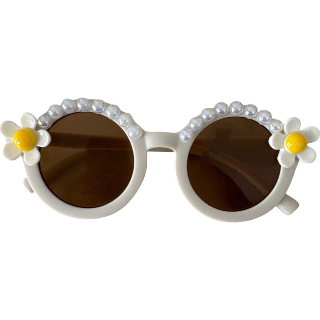 Sunny Flowers Alina Round Sunnies, White