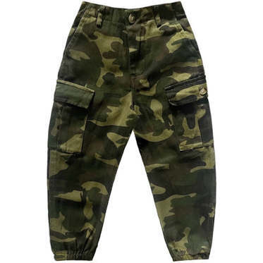 Cargo Cotton Jogger Pants, Camo