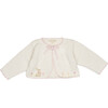 Embroidered Bolero, Pink/Pearl - Cardigans - 1 - thumbnail