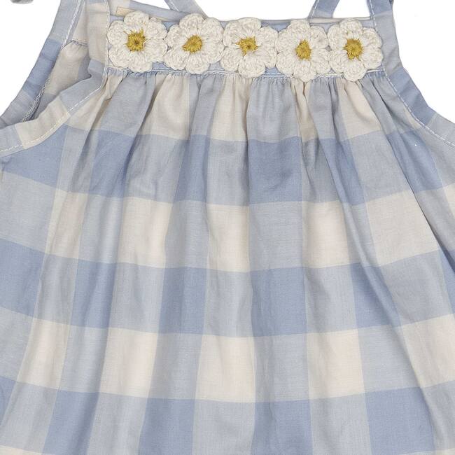 Crochet Daisy Two Piece Set, Blue - Mixed Apparel Set - 2