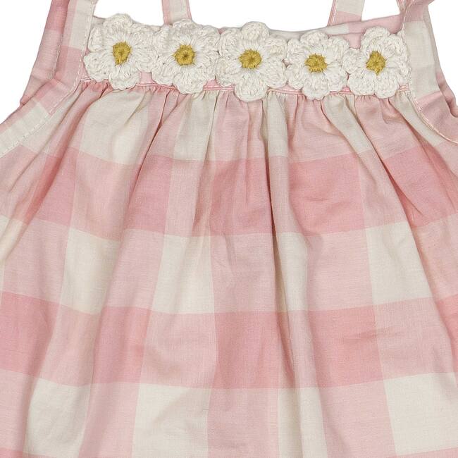 Crochet Daisy Two Piece Set, Pink - Mixed Apparel Set - 2