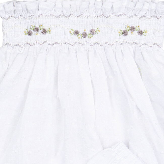 Flutter Smock Set, Ivory Swiss Dot - Mixed Apparel Set - 2