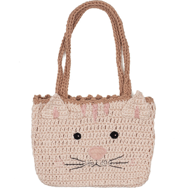 Crochet Kitty Purse, Pink - Bags - 1
