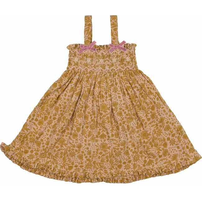 Smock Dress, Harvest Floral Brandied Apricot - Dresses - 1