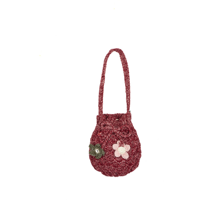 Crochet Flower Purse, Red