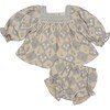 Ciel Two Piece Set, Patchwork Floral Dusted Blue - Mixed Apparel Set - 1 - thumbnail