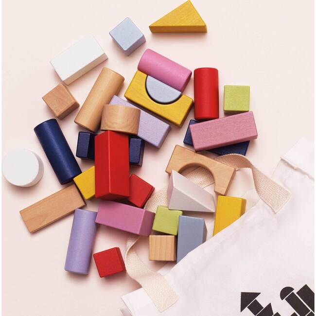 Building Blocks & Bag,  60 pieces - Blocks - 6