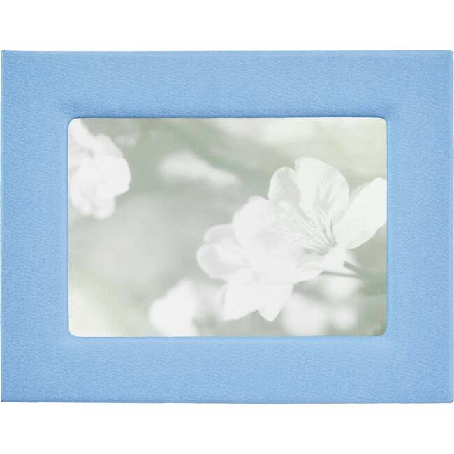 5" x 7" Pebble Grain Leather Frame, Light Blue - Frames - 2