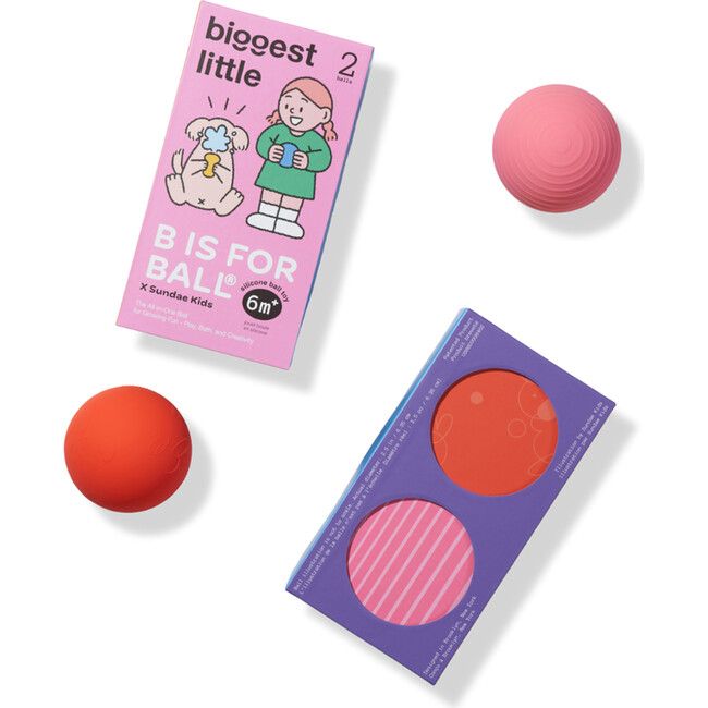 All-in-One Baby Ball in Car Play Box, Red/Pink