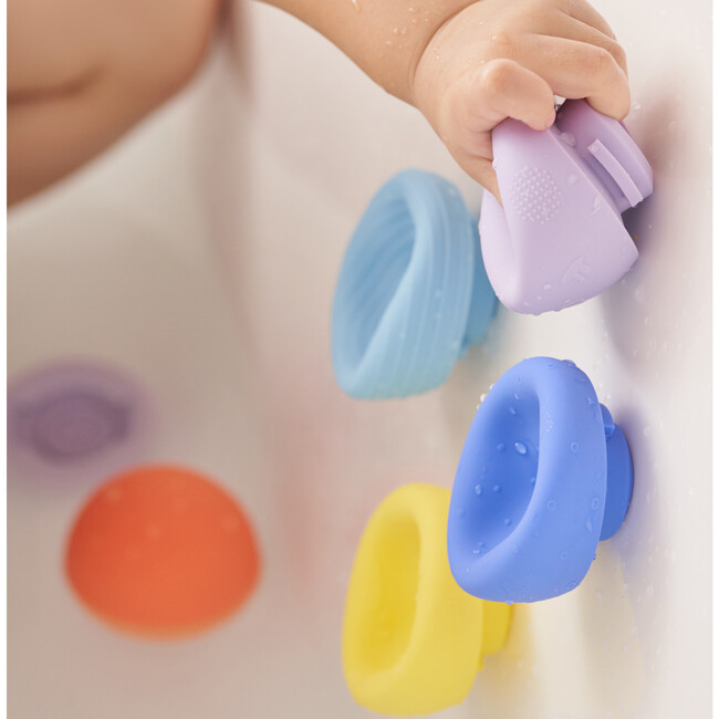 All-in-One Baby Ball Set of 2 for Sensory Bath & Play, Yellow/Navy - Developmental Toys - 4