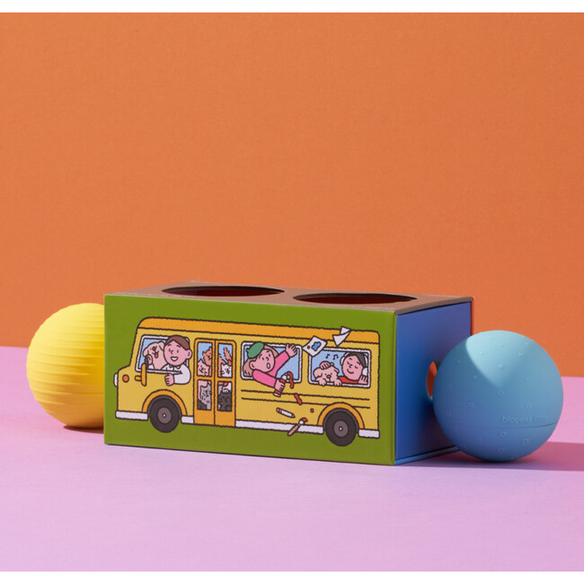 All-in-One Baby Ball in Bus Play Box, Yellow/Blue - Developmental Toys - 5