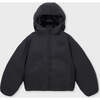 Recycled Nylon Reversible Puffer, Black - Jackets - 1 - thumbnail
