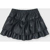 Faux Leather Skort, Black - Skirts - 3