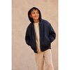 Padded Bomber Jacket With Removable Hood, Navy - Jackets - 3