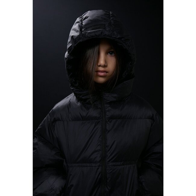 Recycled Nylon Reversible Puffer, Black - Jackets - 2
