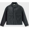 Faux Leather Boxy Shirt - Jackets - 1 - thumbnail