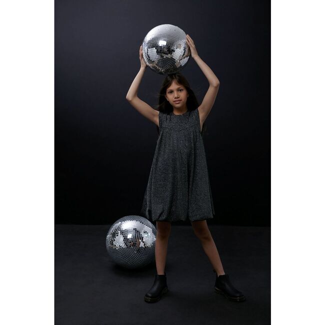 Balloon Dress, Silver - Dresses - 2