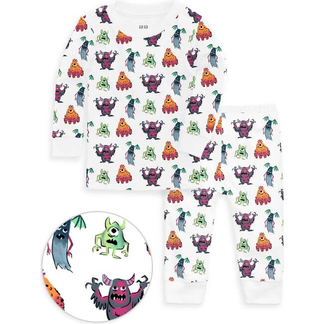 The Organic Long Sleeve Pajama Set, Monster Mash