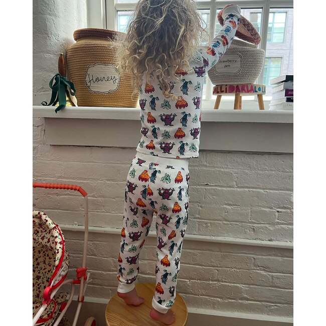 The Organic Long Sleeve Pajama Set, Monster Mash - Pajamas - 4