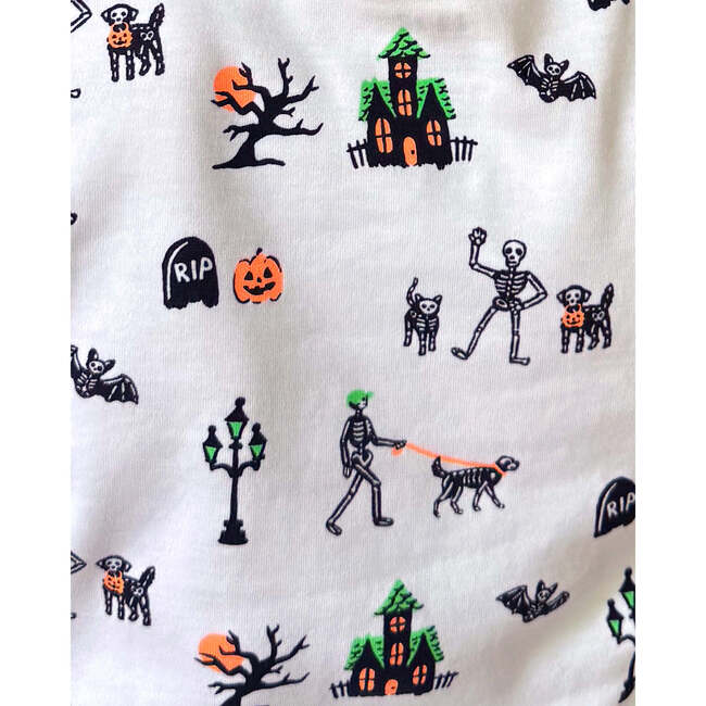 The Organic Long Sleeve Pajama Set, Spooky Skeletons - Pajamas - 4