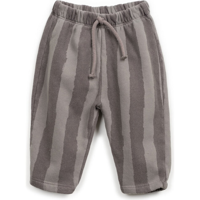 Striped Fleece Sweatpant, Grey