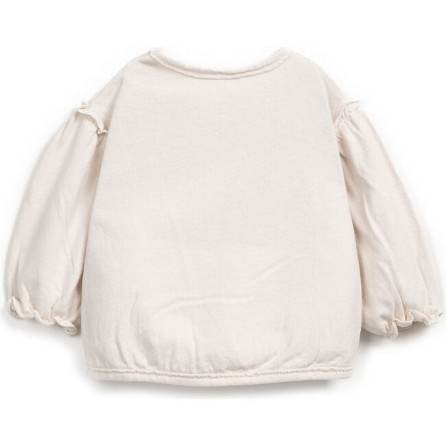 Smiling Heart Long Sleeve T-Shirt, Cream - T-Shirts - 2