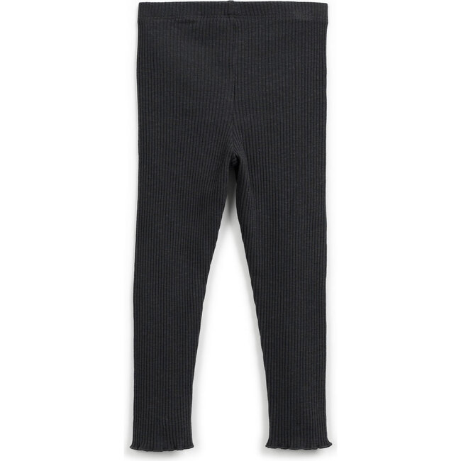 Ribbed Leggings, Charcoal - Leggings - 2