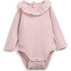 Ruffled Collar Onesie, Pink - Onesies - 2