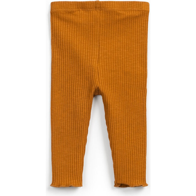 Ribbed Leggings, Orange - Leggings - 2