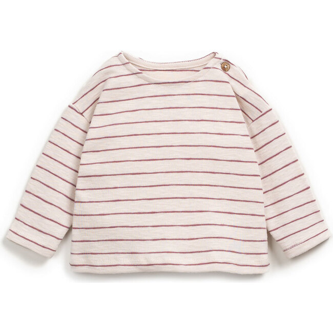 Long Sleeve Tee, Raspberry Stripes
