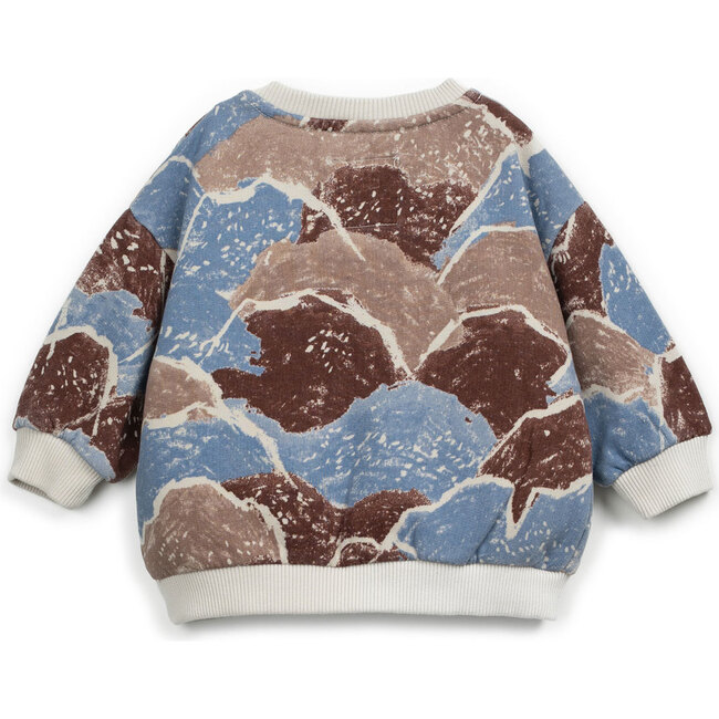 Mountain Print Fleece Sweatshirt, Prints - Sweaters - 2